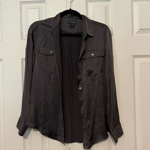 J. Crew Grey Long Sleeve Button Up Shirt